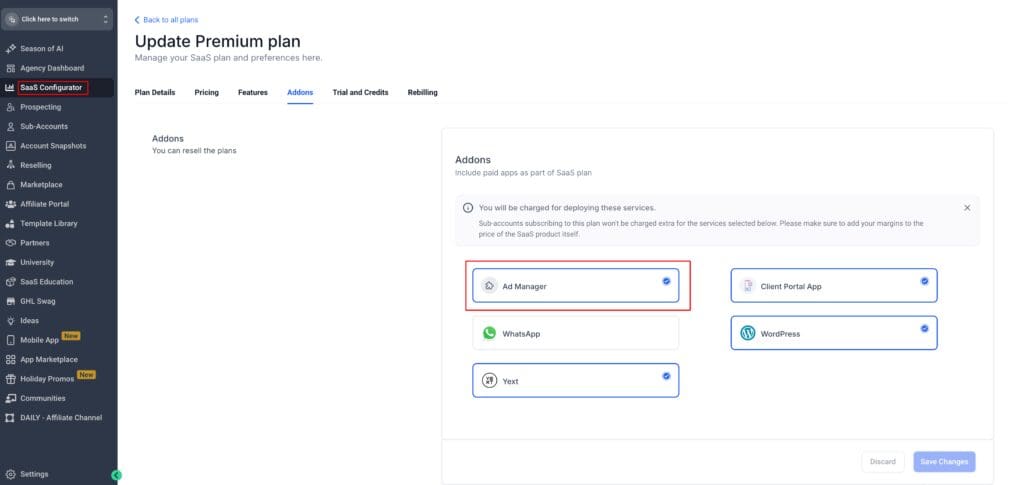 Ghl-Saas-Add-On