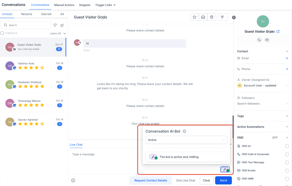 Ghl-Conversation AI