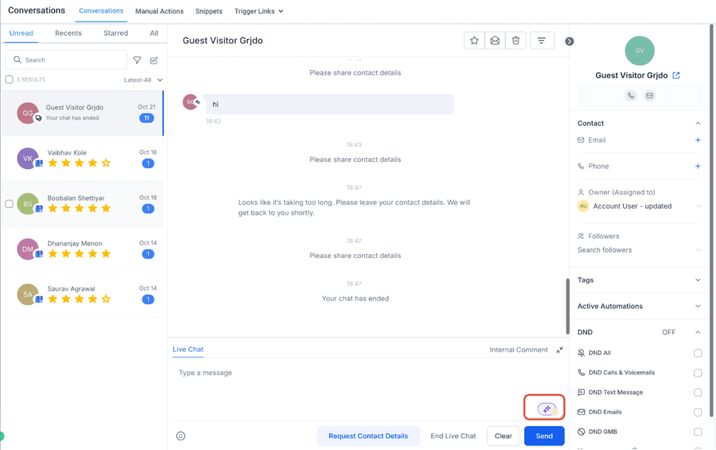 Ghl-Conversation AI